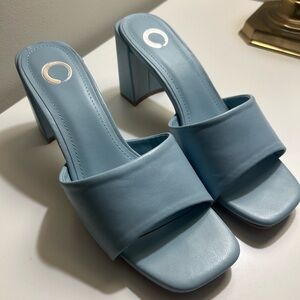 Blue Women's Heeled Sandals